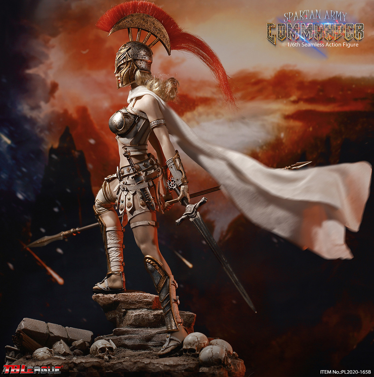 PL2020-165B] Silver Spartan Army Commander 1:6 Action Figure by