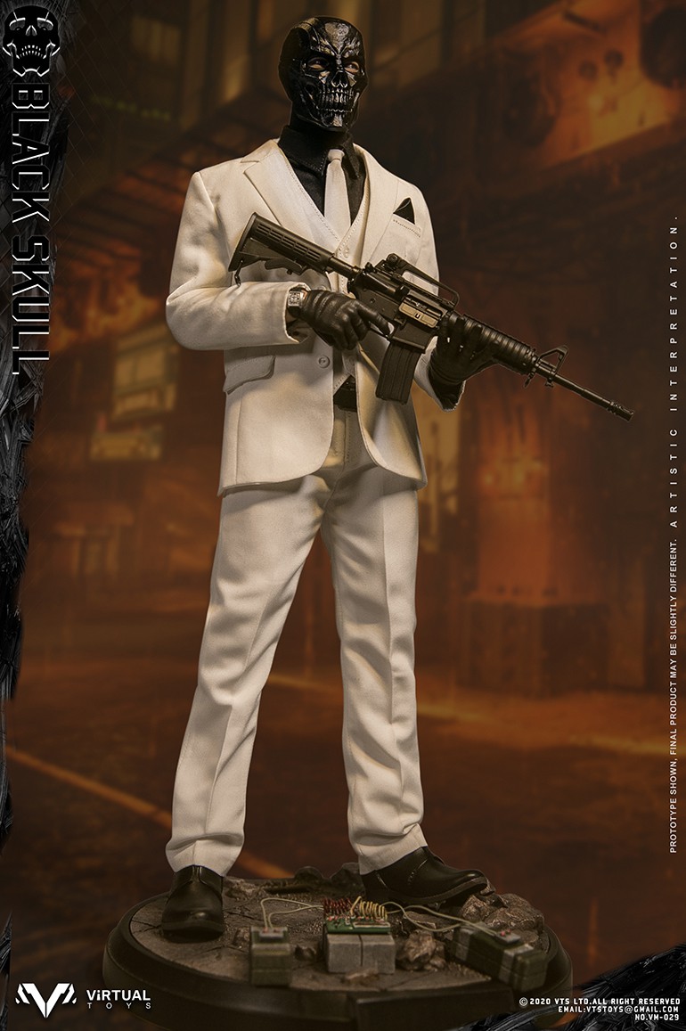 VM-029] 1/6 Black Skull Boxed Action Figure by Virtual VTS