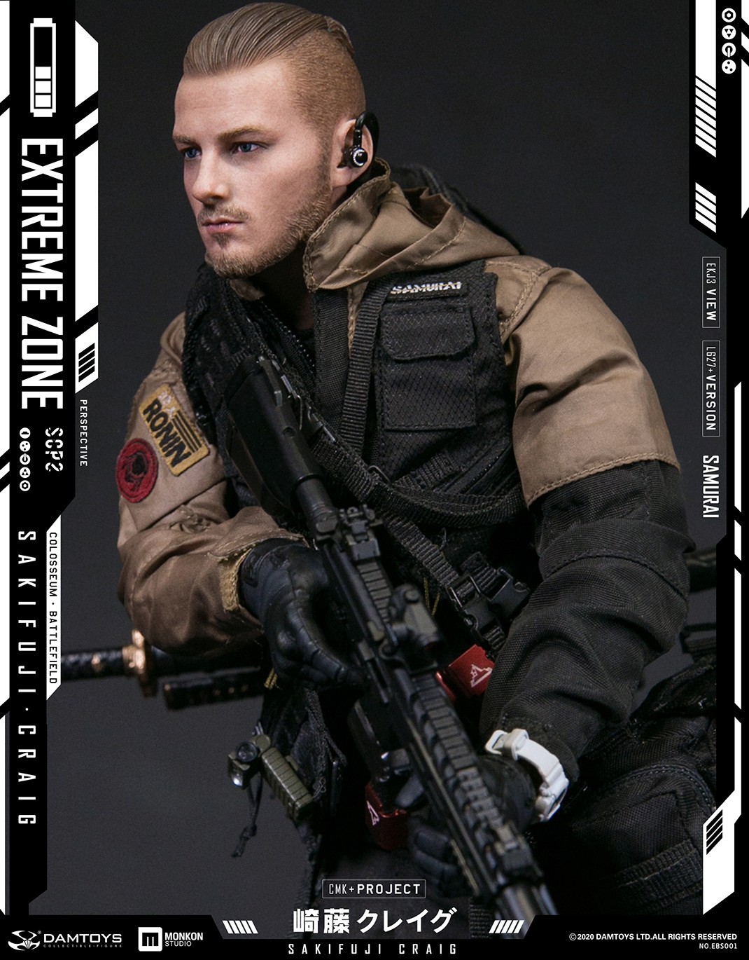 DAM Toys 1/6 Extreme Zone Samurai SAKIFUJI CRAIG Figure [DAM