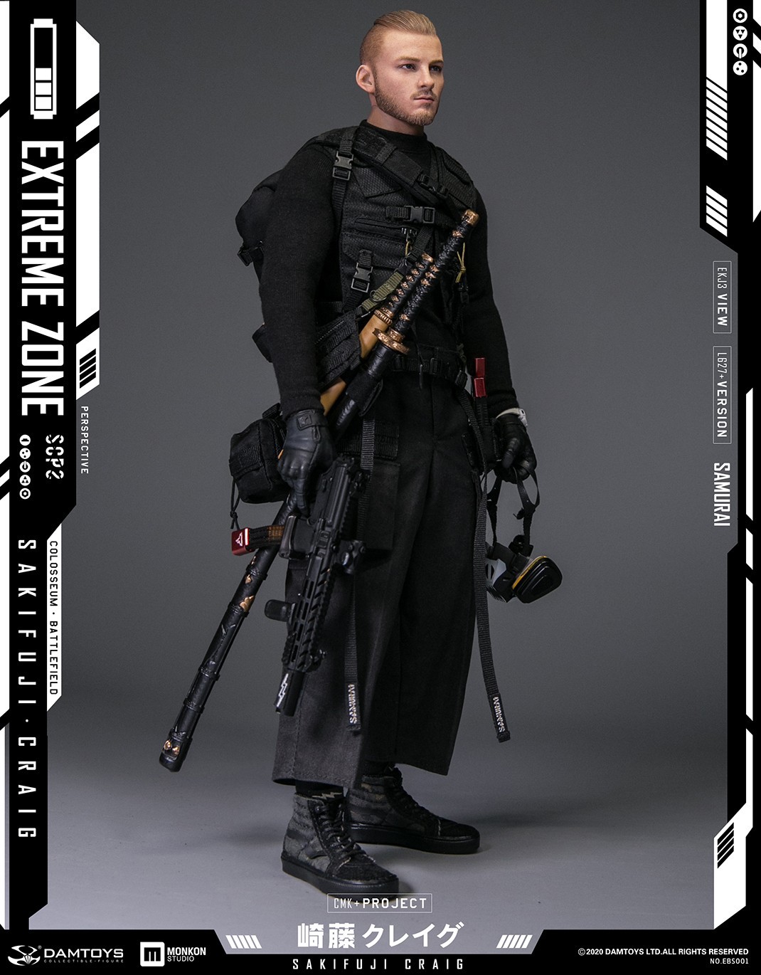 DAM Toys 1/6 Extreme Zone Samurai SAKIFUJI CRAIG Figure [DAM