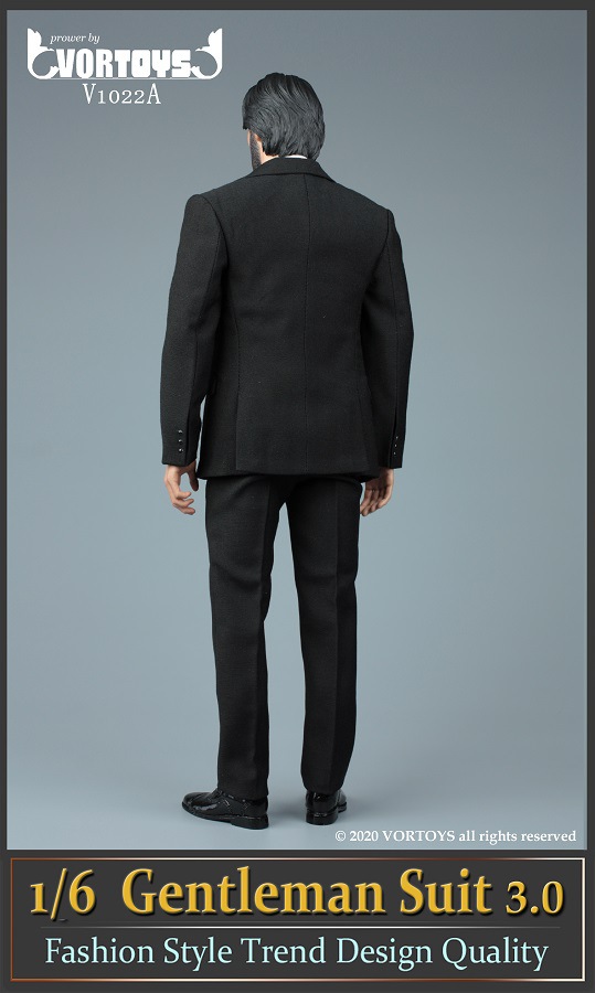 [VOR-1022A] 1/6 Black Gentleman Suit 3.0 by VORTOYS - EKIA Hobbies