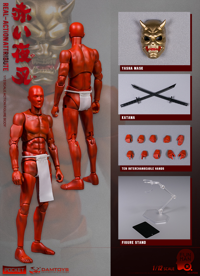 Dam Toys 1/12 Red Yashaman Action Figure [DAM-DPS08] - EKIA Hobbies