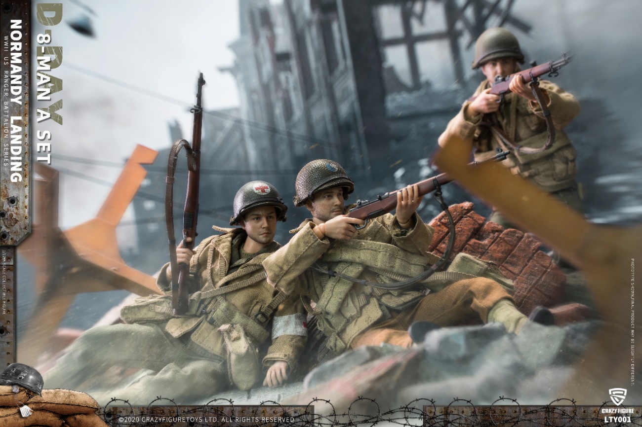 販売直営 WWII U.S. Army On D-Day 1/12フィギュア DX セット