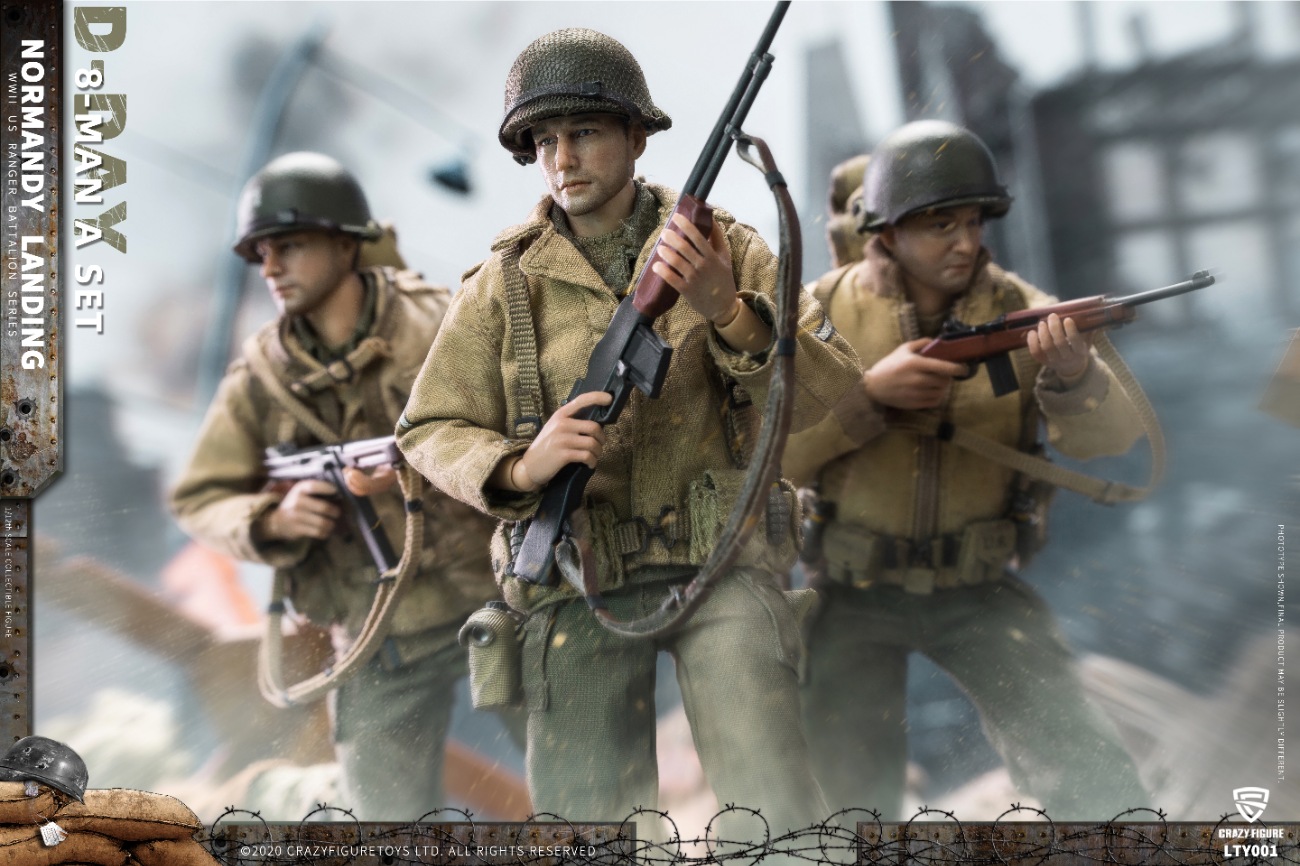 1:12 Crazy Figure WWII U.S. Army On D-Day Deluxe Edition [CF
