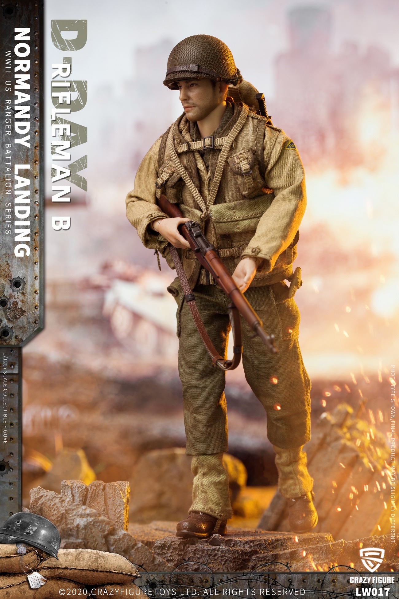 その他 Crazy Figure RIFLEMAN B NORMANDY LANDING Rifleman B - US Army On D-Day - World War II - Crazy Figure