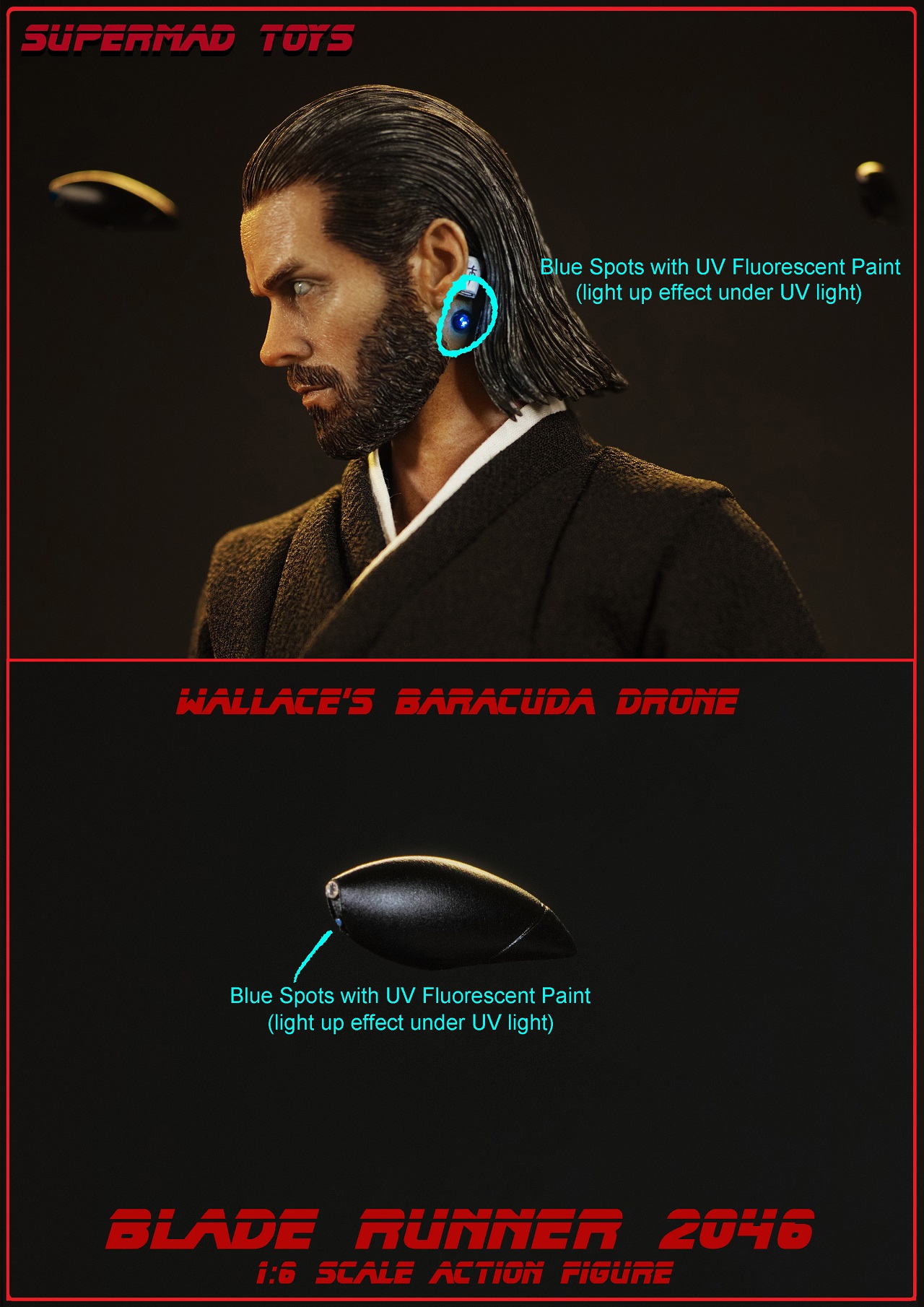 1/6 Supermad Toys Blade Hunter 2046 Evil Wallace Figure [SMT-2102