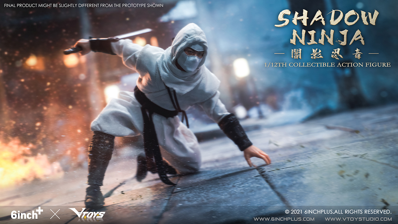 VTOYS X 6INCH 1:12 Shadow Ninja White Figure [VSD-SN003] - EKIA