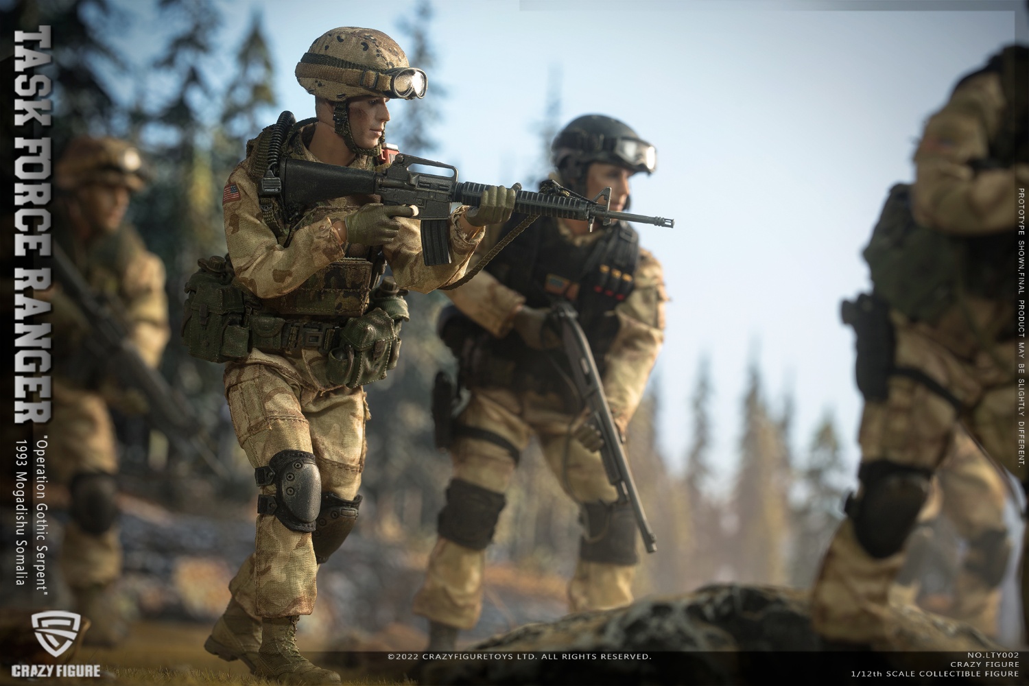 1:12 Crazy Figure US Military 75th Rangers & Delta Special Force