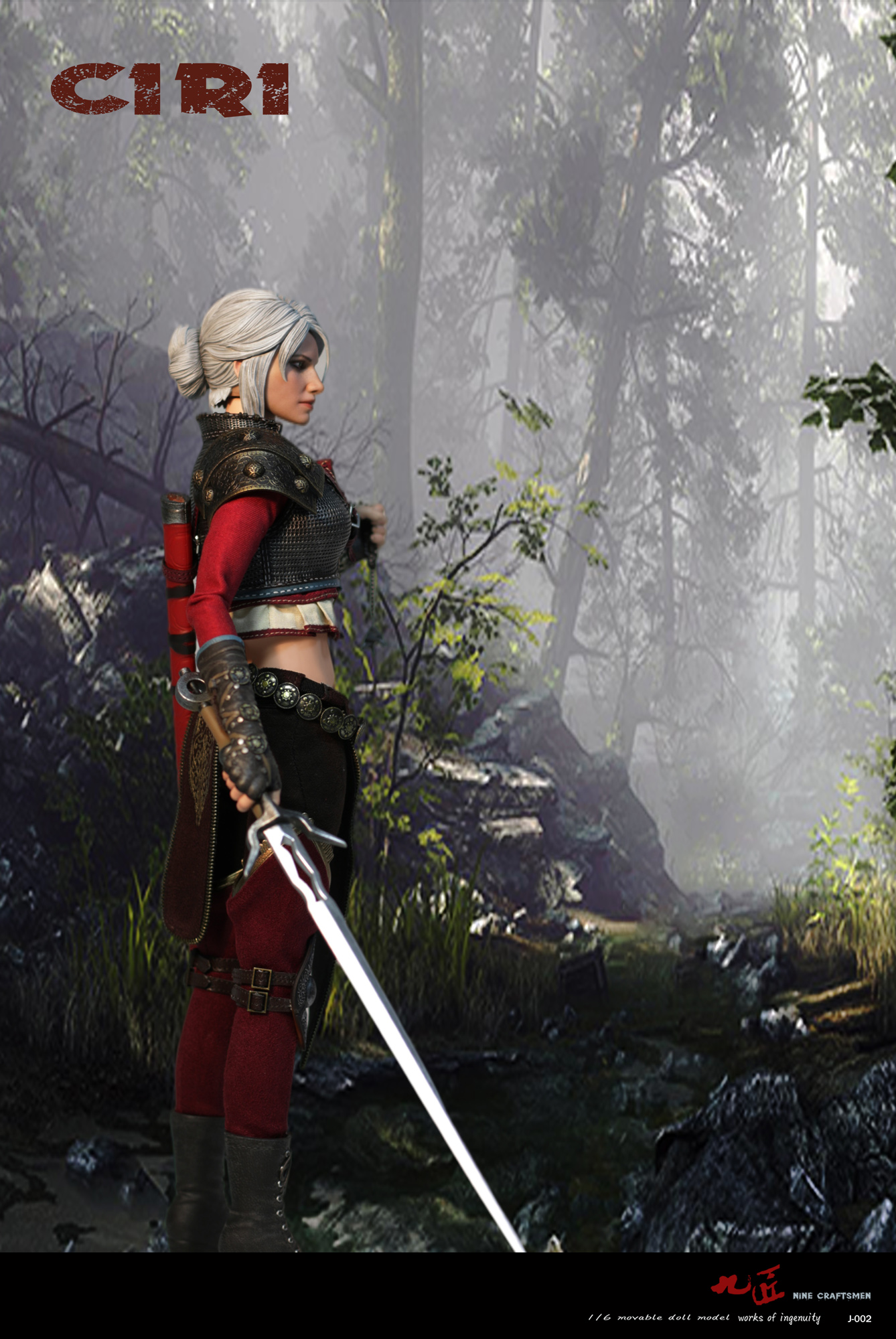 Nine Craftsmen Ciri Armored 1/6 Figure [NC-J002] - EKIA Hobbies
