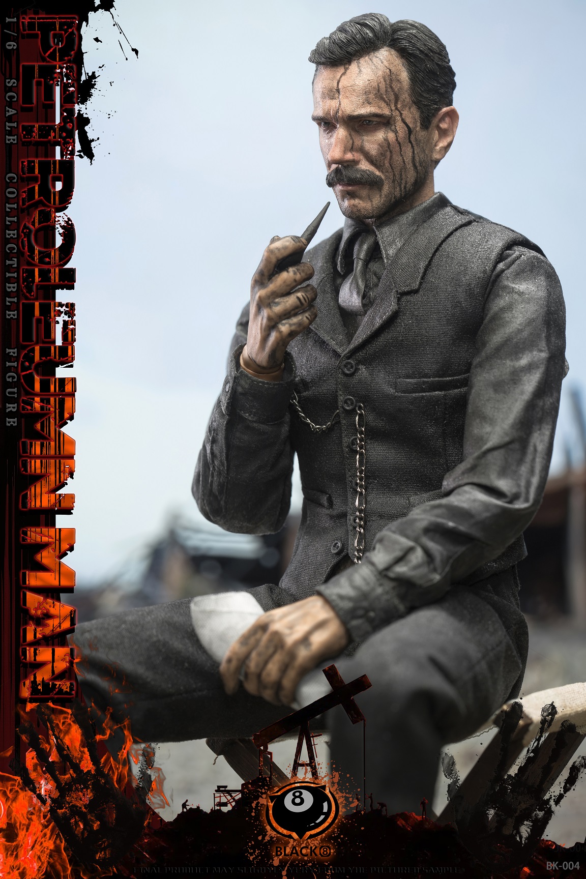 BLACK 8 STUDIO 1/6 Petroleum Man 石油王 ヘッド Black 8 Studio 1/6 Petroleum Man Figure [BK-004] - EKIA Hobbies