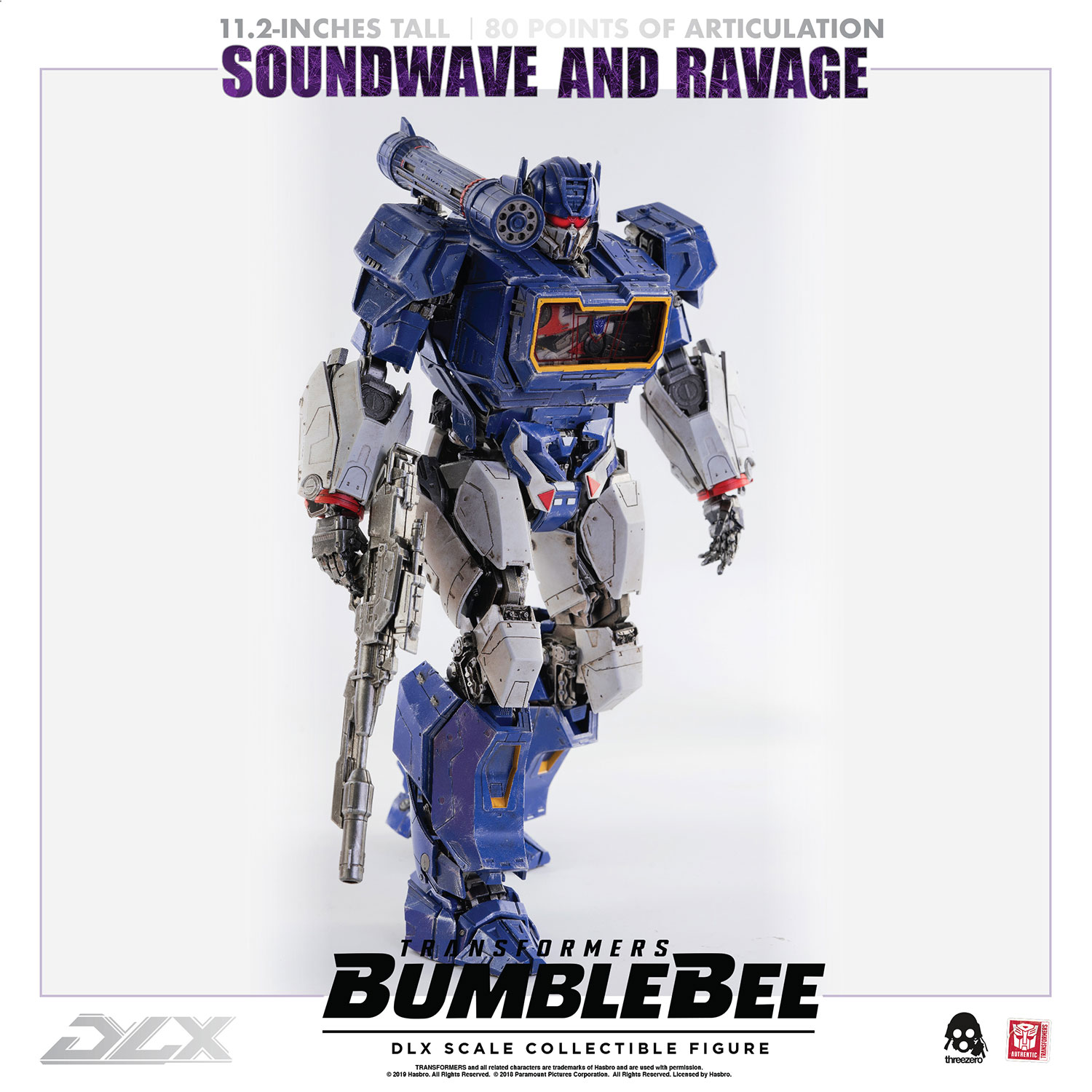 threeA Zero Transformers Bumblebee DLX Soundwave and Ravage 11.2