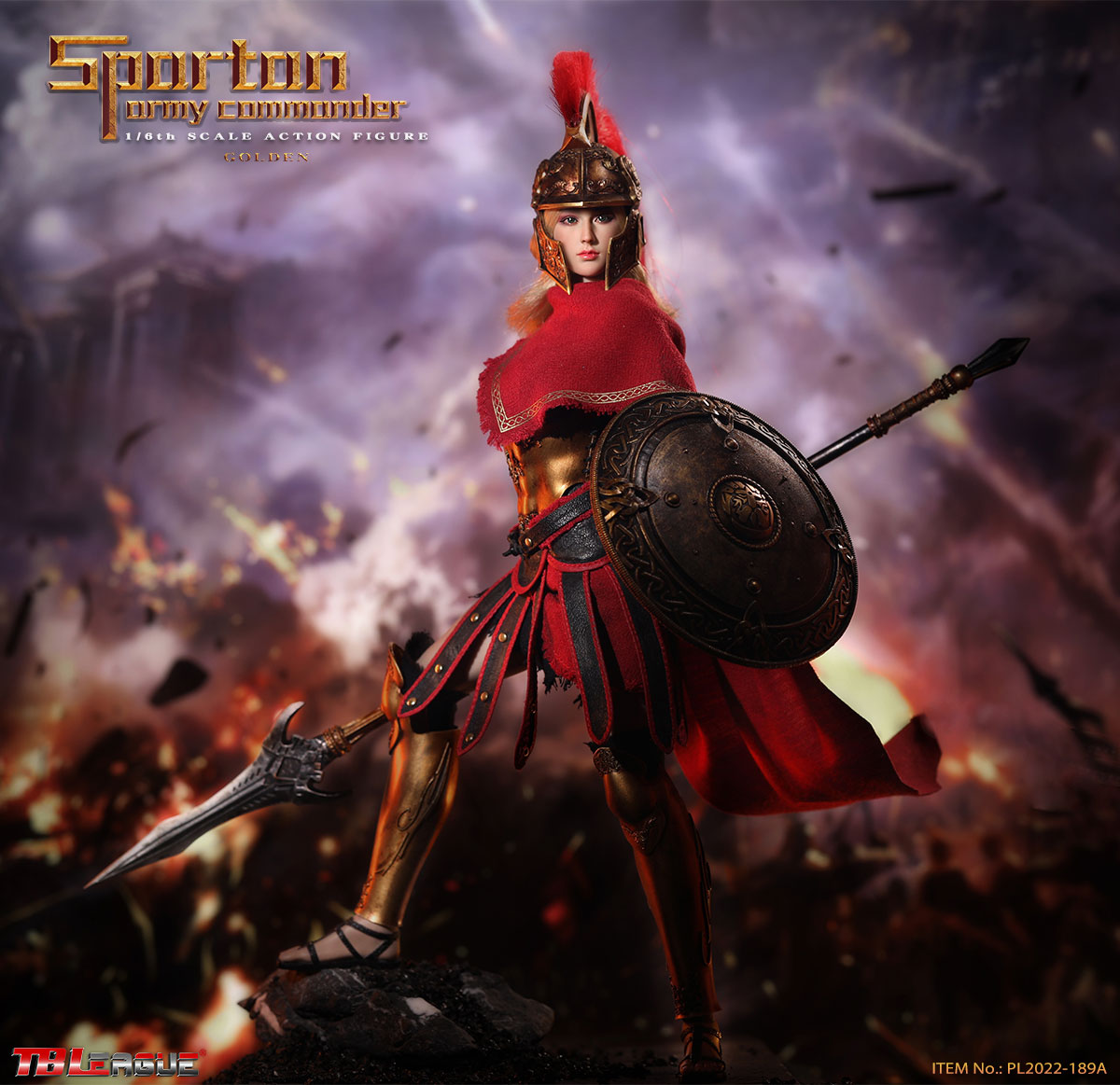 TBLeague 1/6 Spartan Army Commander Golden Figure [PL2022-189A
