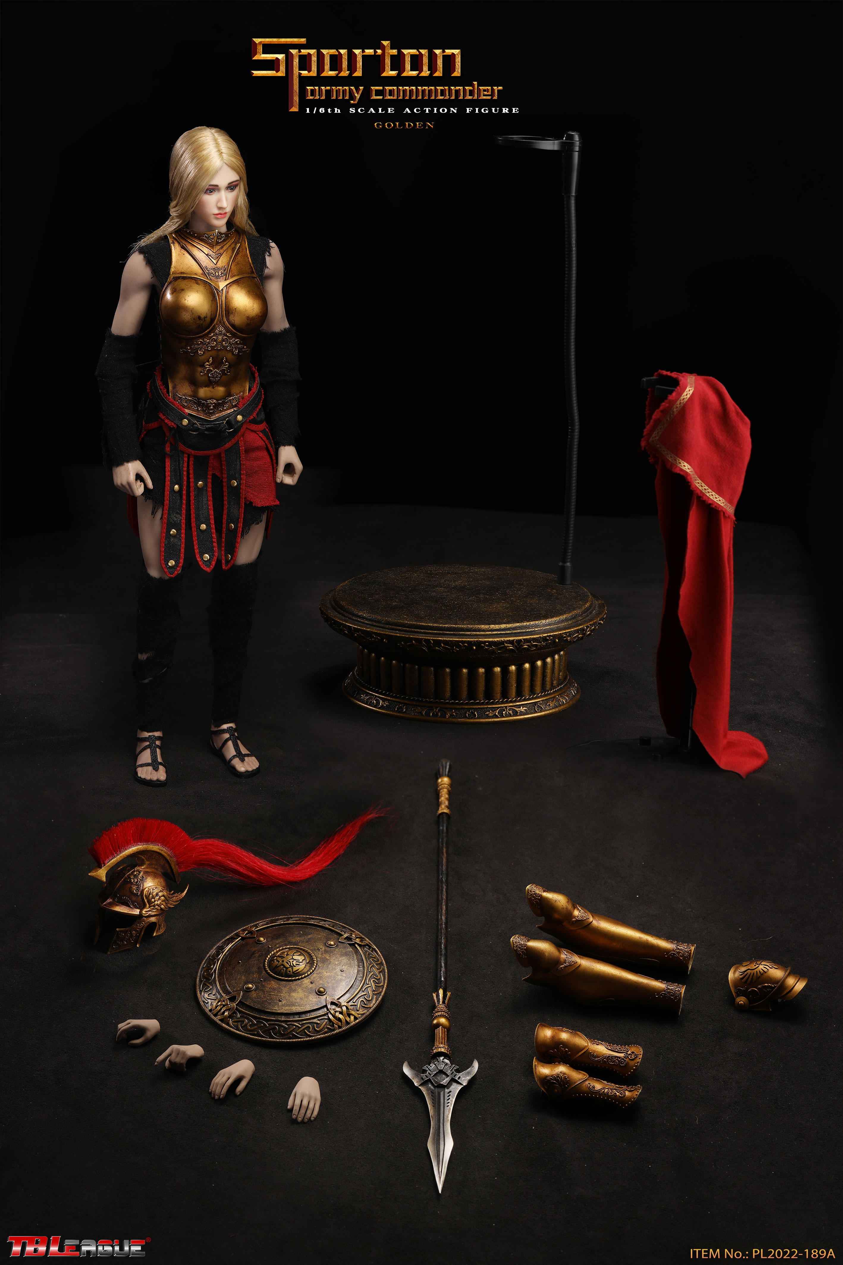 TBLeague 1/6 Spartan Army Commander Golden Figure [PL2022-189A