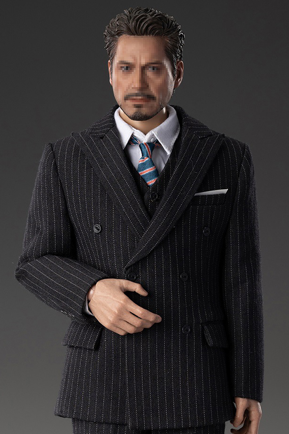 Toy Center 1/6 English Gentleman Tony Striped Black Suit [CEN-M18C]