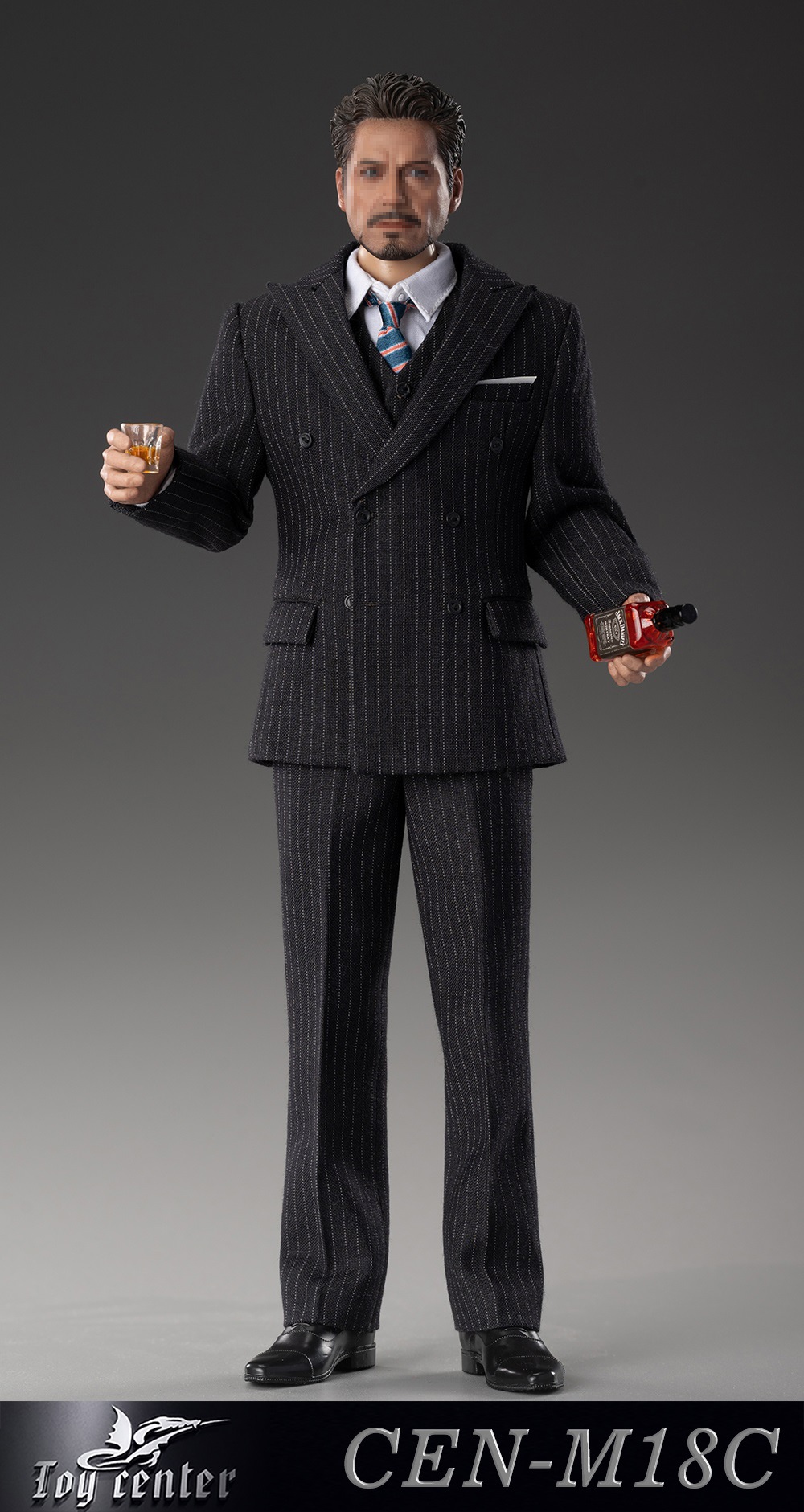 Toy Center 1/6 English Gentleman Tony Striped Black Suit [CEN-M18C 