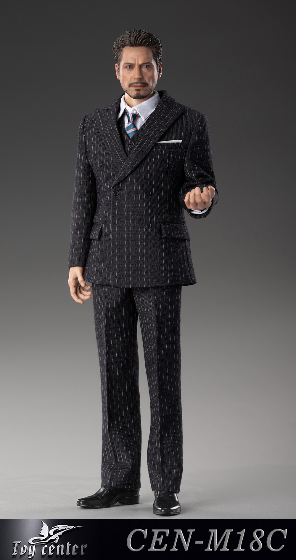 Toy Center 1/6 English Gentleman Tony Striped Black Suit [CEN-M18C]