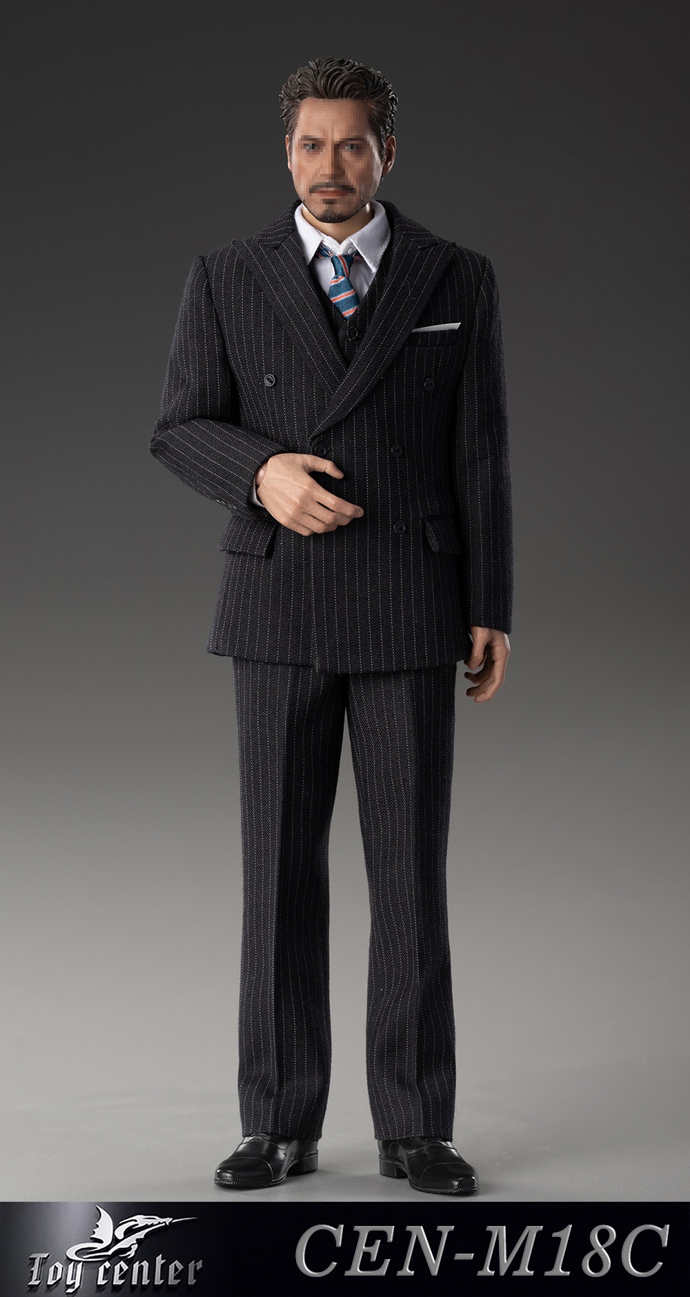 Toy Center 1/6 English Gentleman Tony Striped Black Suit [CEN-M18C]