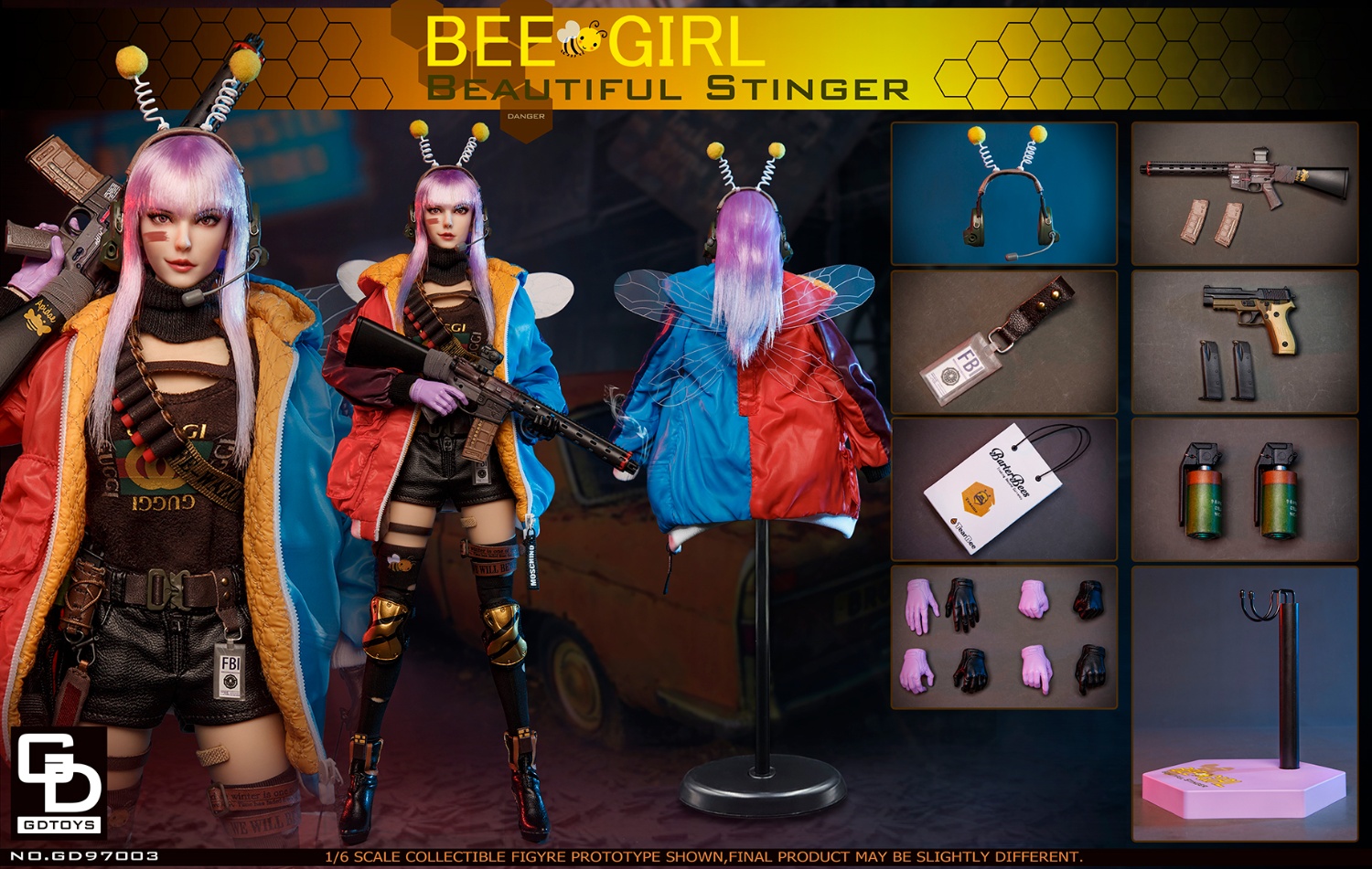 GDTOYS GD97003 END BEE GIRL エンド ビー ガール GDTOYS End Bee Girl 1/6 Action Figure [GD-97003] - EKIA Hobbies