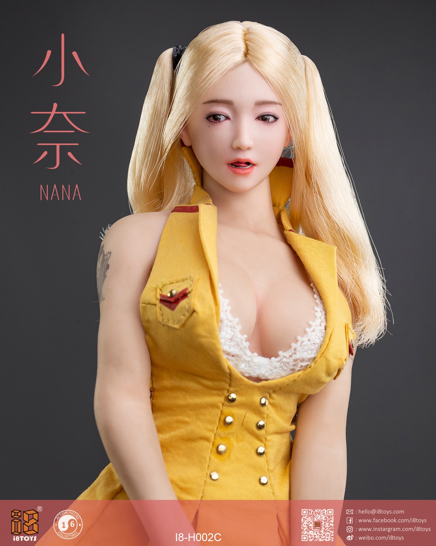 i8TOYS 1/6 NaNa Girl Action Figure Head [i8-H002C]