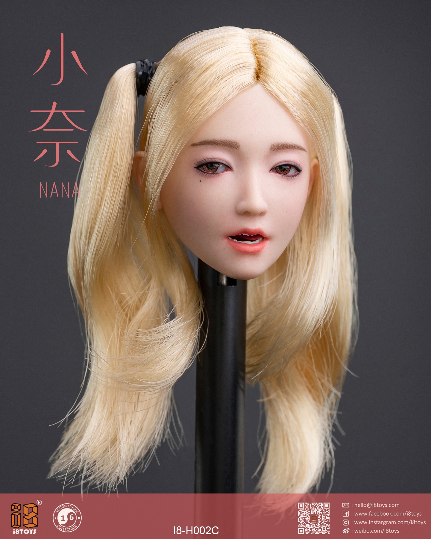 i8TOYS 1/6 NaNa Girl Action Figure Head [i8-H002C] - EKIA Hobbies