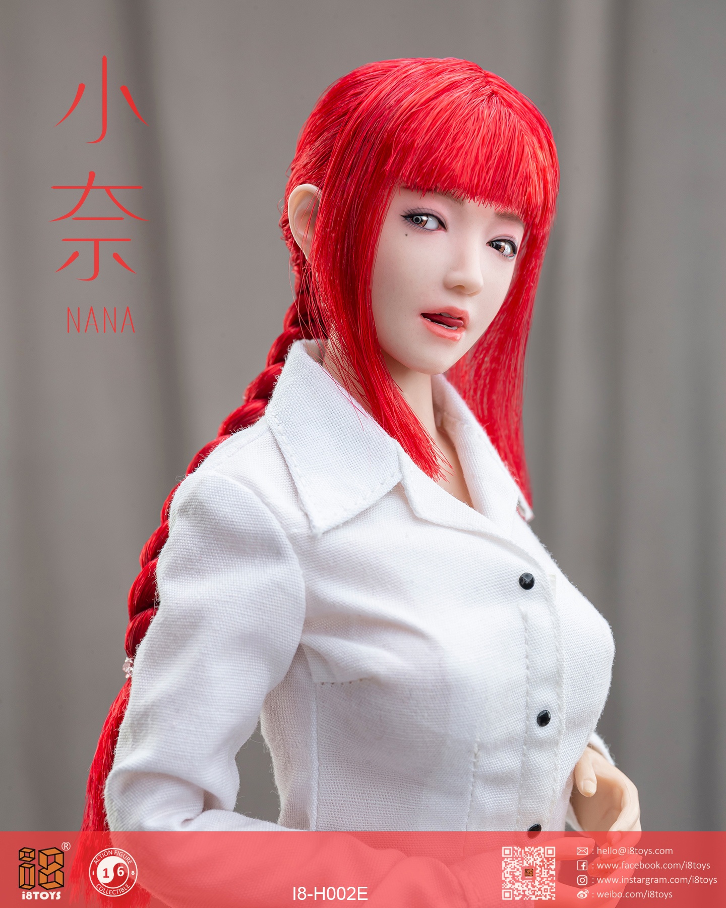 i8TOYS 1/6フィギュア用 NANAちゃん ヘッド I8-H002 (D) - フィギュア