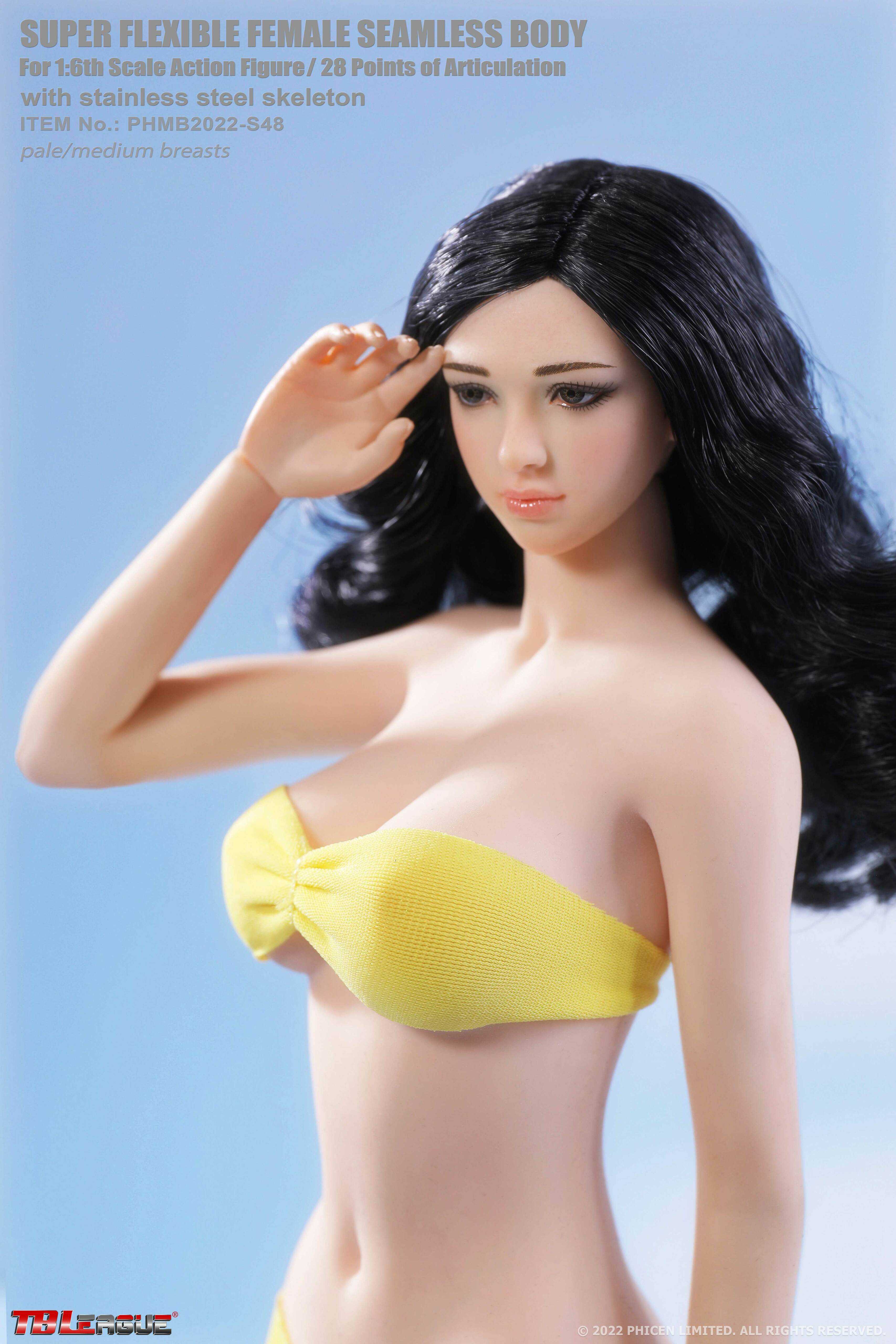 TBLeague Phicen 1:6 Medium Breasts Seamless Pale Body with