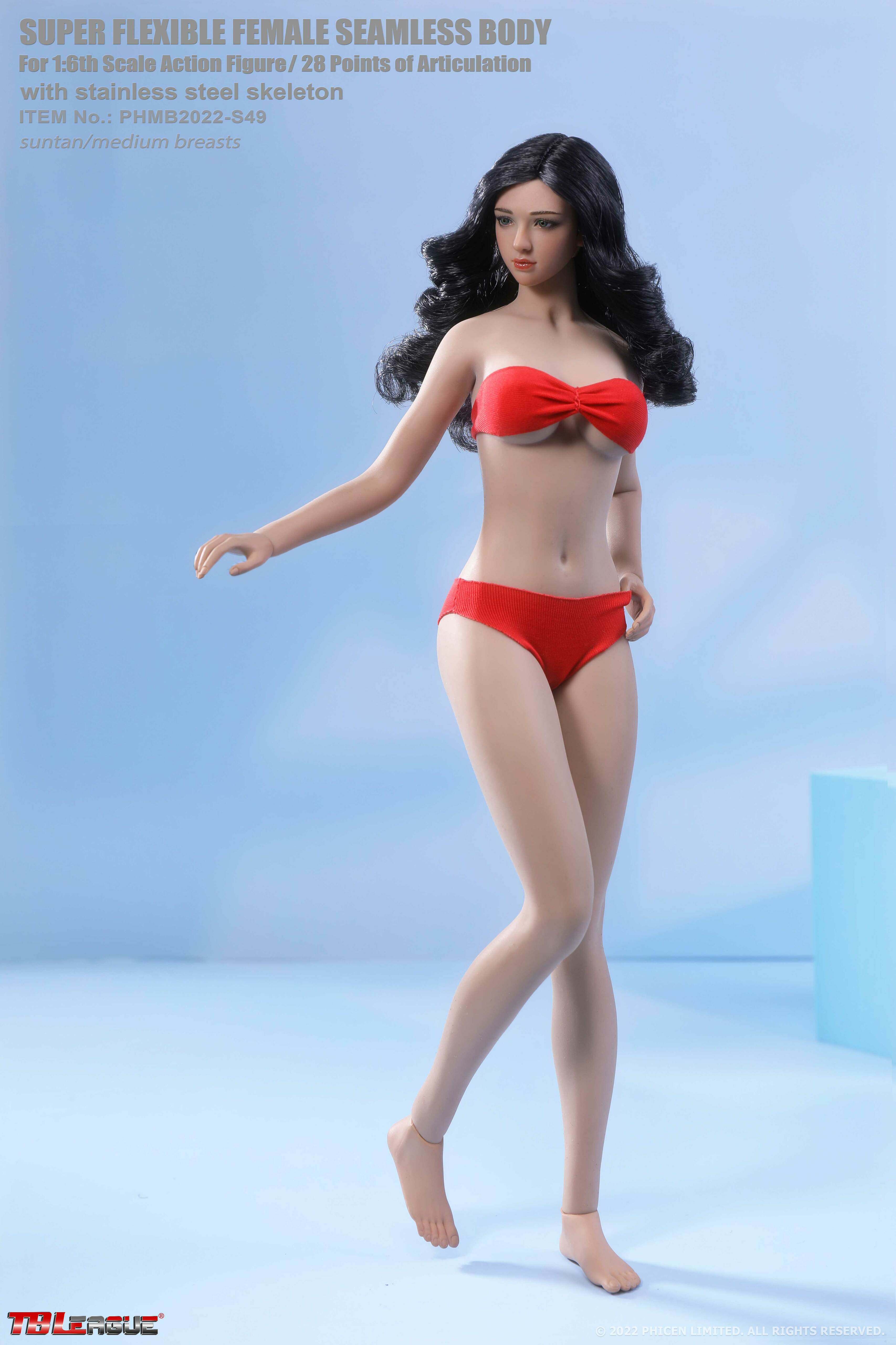 TBLeague Phicen 1:6 Medium Breasts Seamless Suntan Body with Head