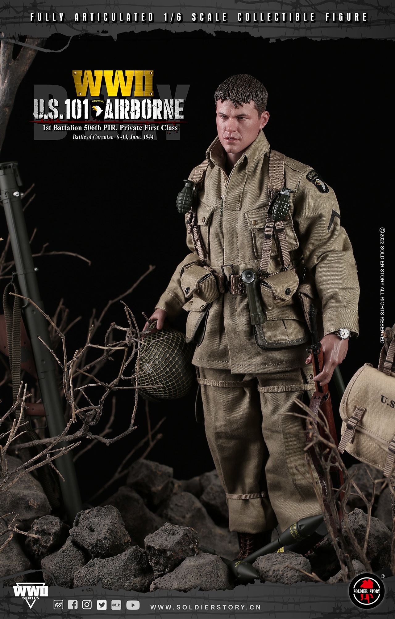 1/6 Soldier Story WWII U.S. 101st Airborne DIV. 1st Battalion