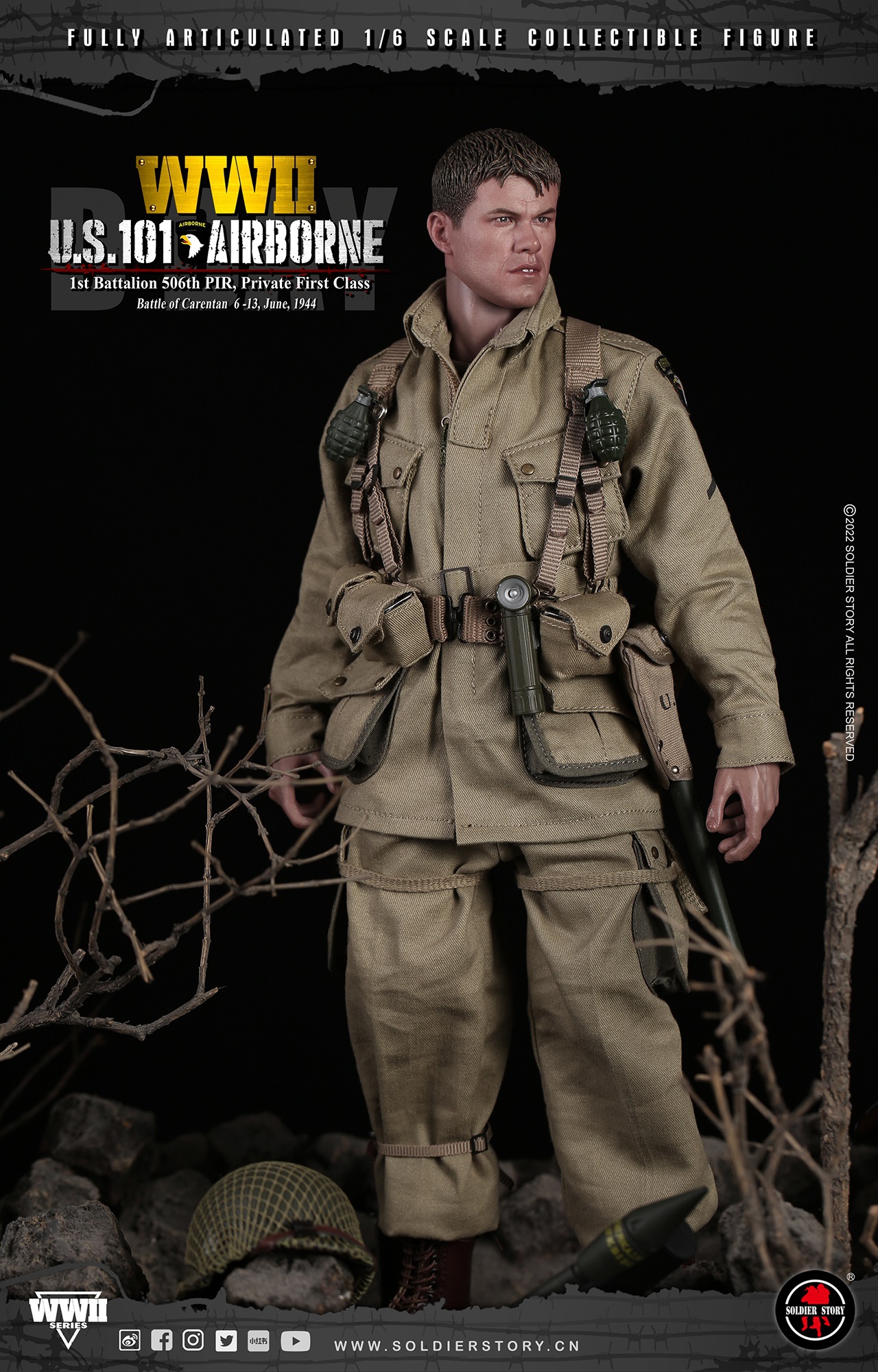1/6 Soldier Story WWII U.S. 101st Airborne DIV. 1st Battalion