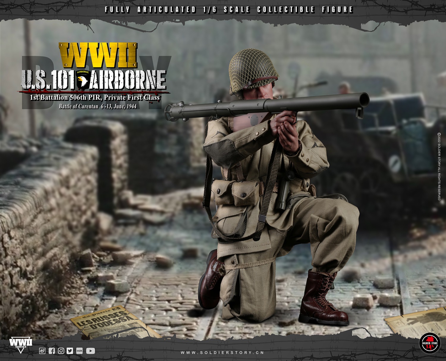 1/6 Soldier Story WWII U.S. 101st Airborne DIV. 1st Battalion