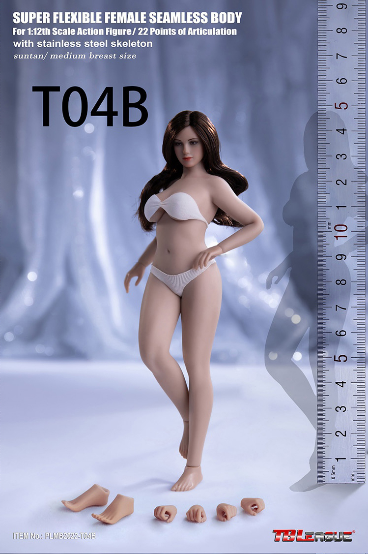 TBLeague Phicen 1:12 Large Breasts Seamless Suntan Body with Head  [PL-LB2022-T05B]