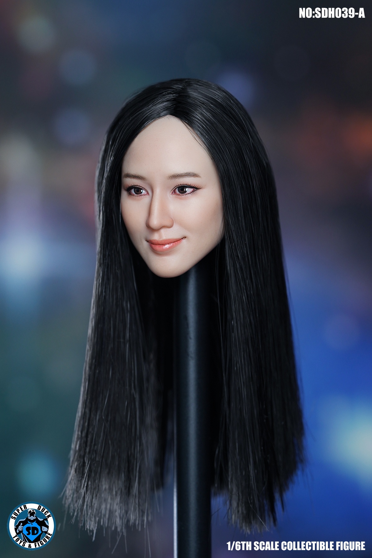 Super Duck Female Long Hair Asian Headsculpt for TBLeague Suntan