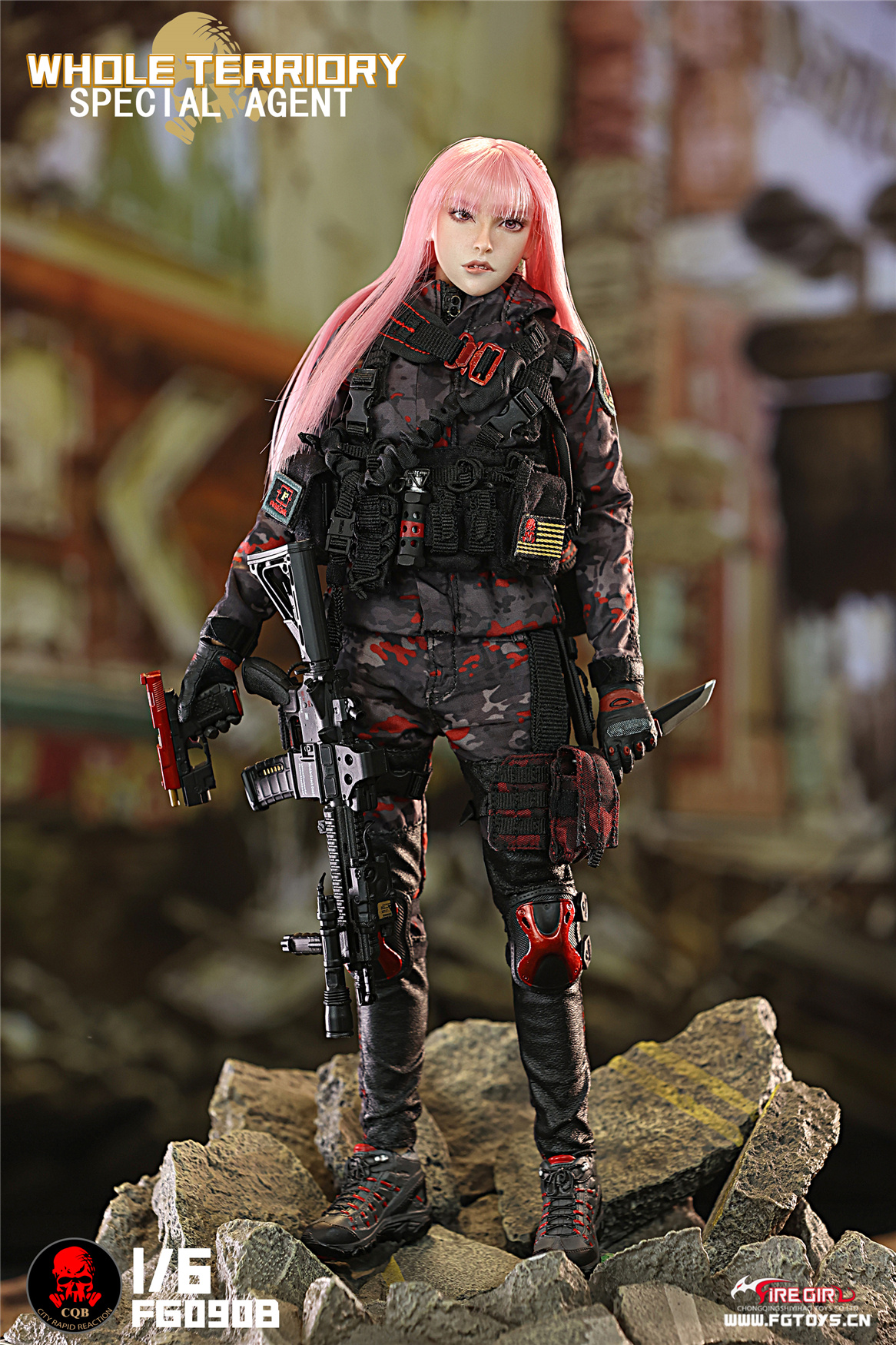1:6 Fire Girl Toys CQB Tactical Agent in Grey [FG-090B] - EKIA Hobbies