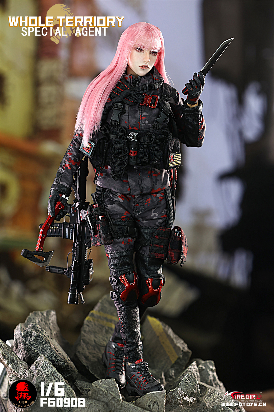 1:6 Fire Girl Toys CQB Tactical Agent in Grey [FG-090B] - EKIA Hobbies