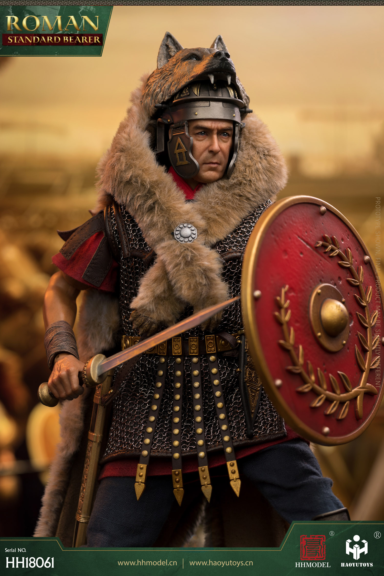 HH Model x HaoYuTOYS ローマ帝国 軍団旗手 HH18003 HH model X HaoYu Toys 1/6 Imperial Legion Rome Flag Bearer Figure