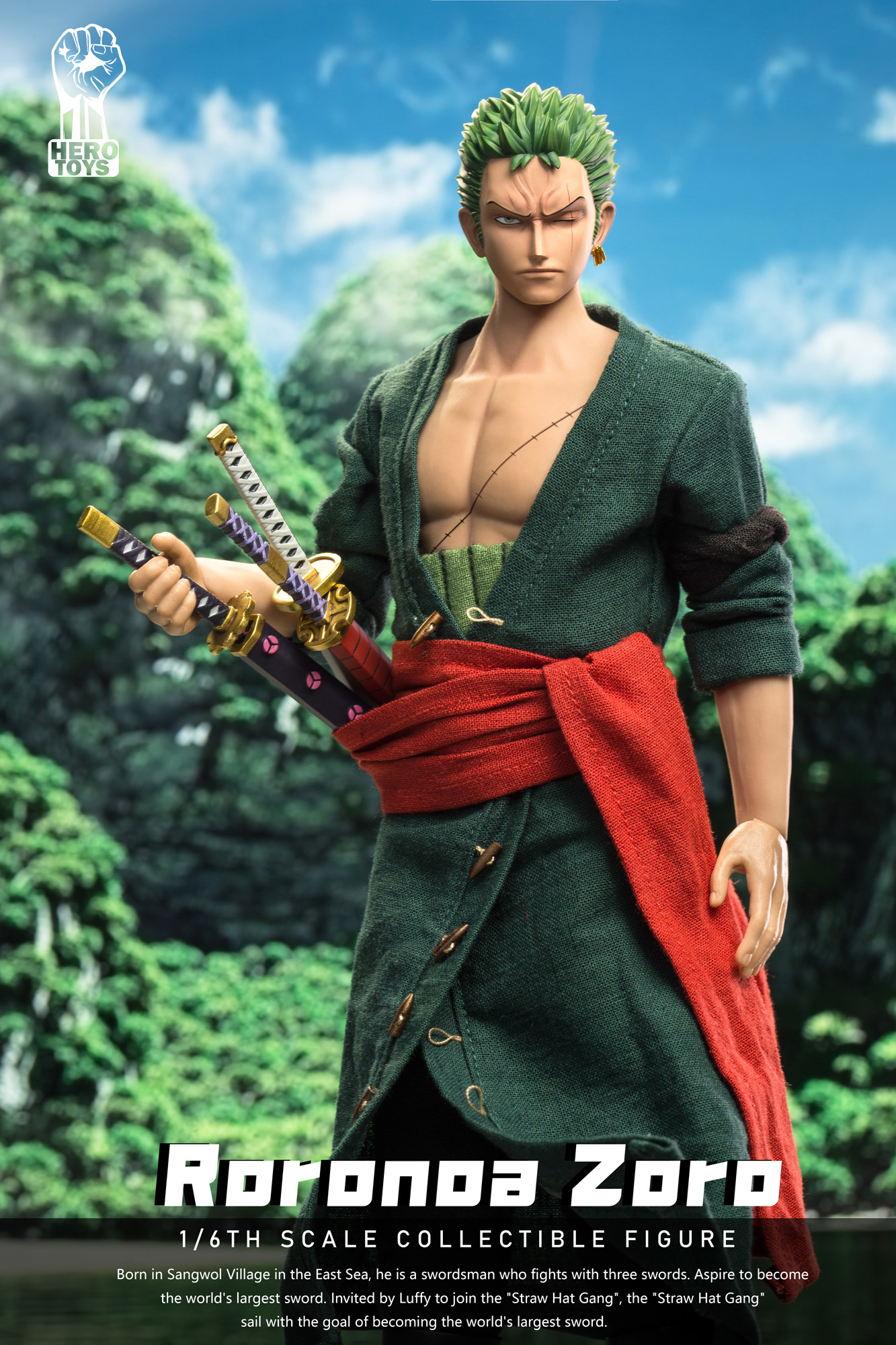 Blade Toys 1:6 Roronoa Zoro Action Figure [HET-OP001] - EKIA Hobbies