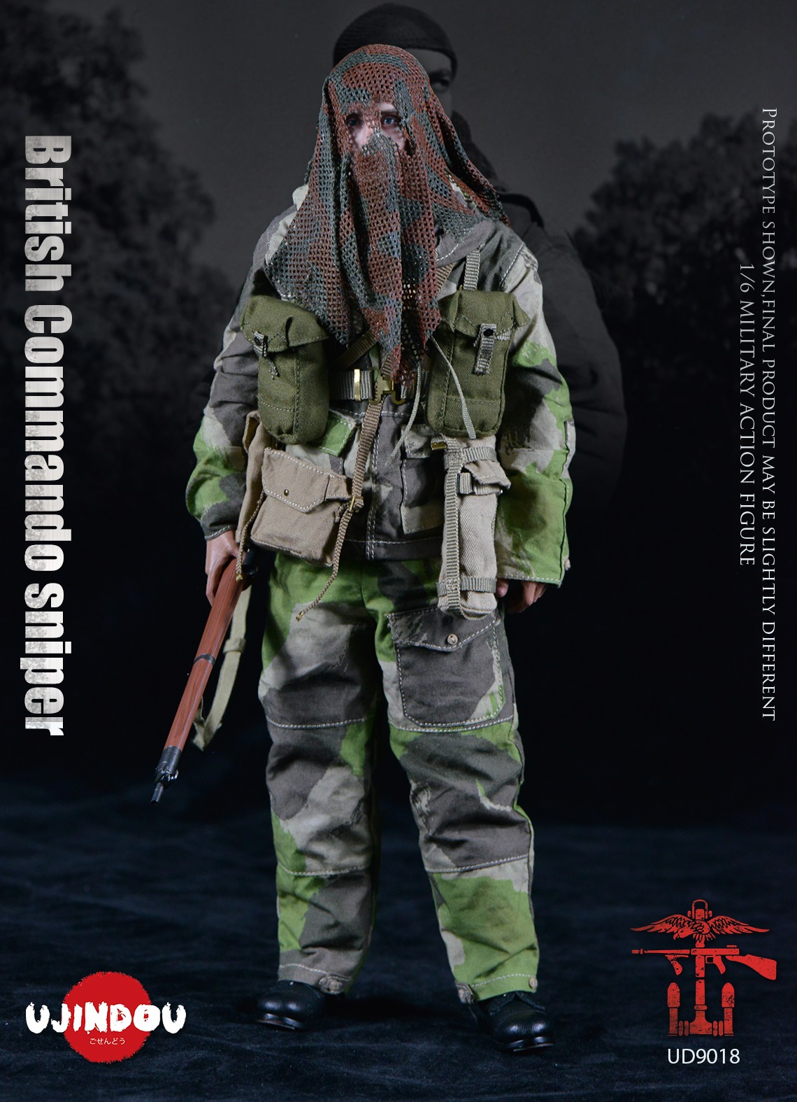 UJINDOU 1/6 WWII British Commando Sniper 1944 [UD-9018
