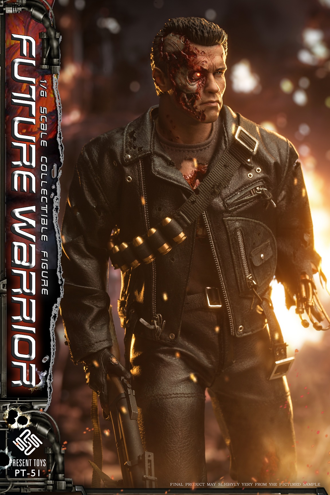 1/6 Present Toys Future Warrior T800 Deluxe Edition Action Figure