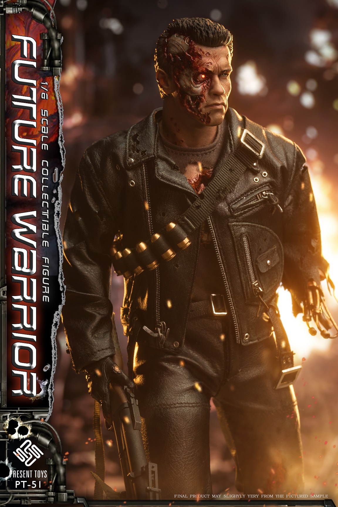 1/6 Present Toys Future Warrior T800 Deluxe Edition Action Figure [PST ...