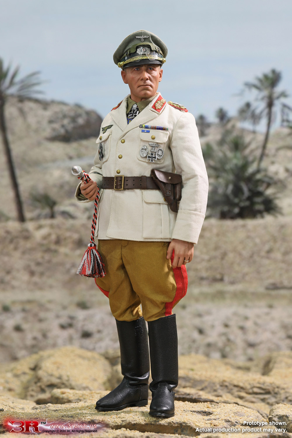 1/6 Erwin Rommel The Desert Fox General Field Marshal of German Afrika  Korps 3R DiD [GM651]