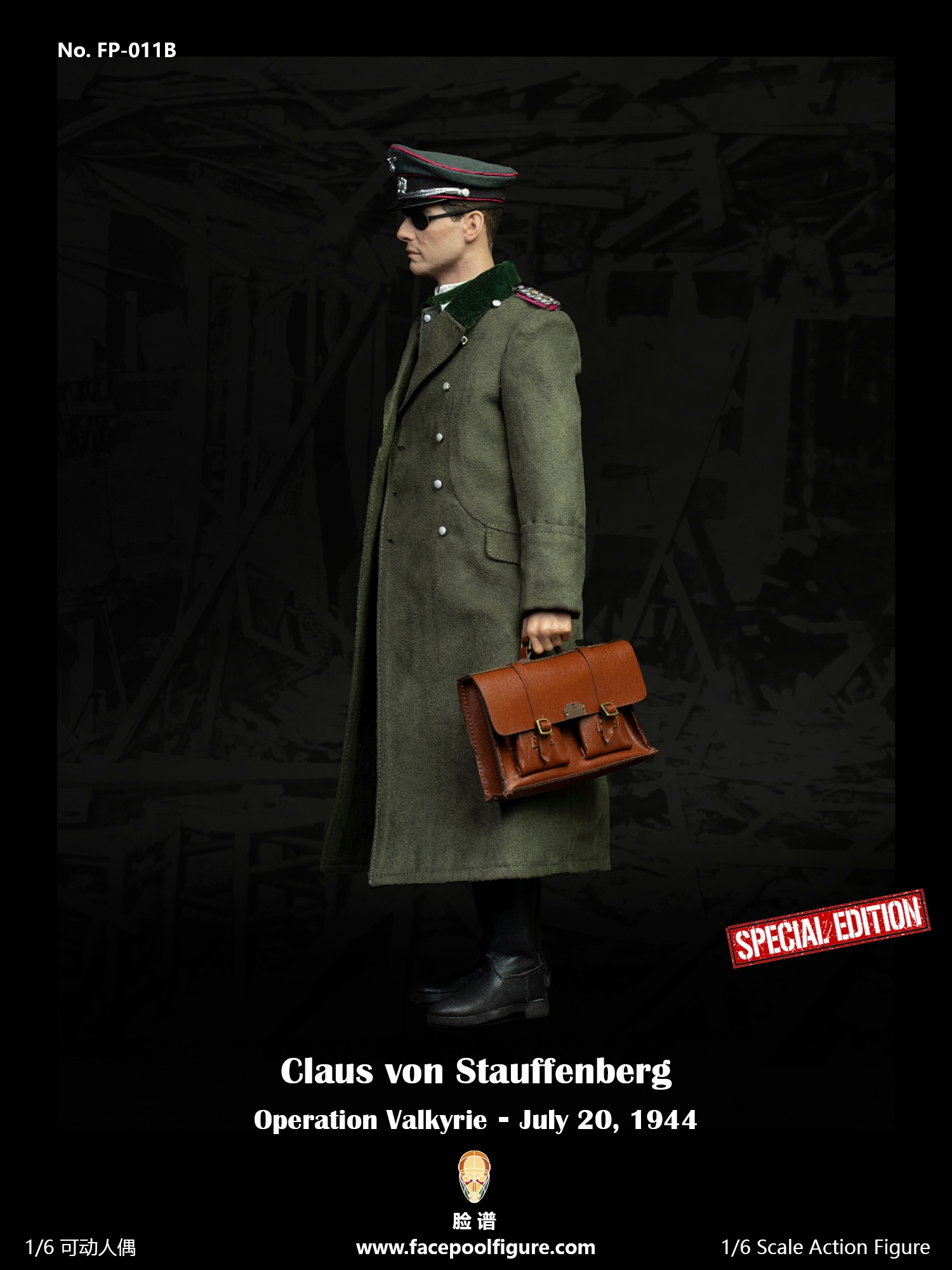 Facepoolfigure FP011C 1/6 シュタウフェンベルク Facepoolfigure】FP011C 1/6 Stauffenberg Afrika Korps Tunisia