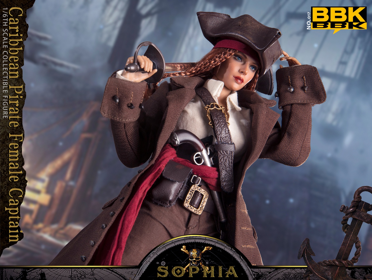 1/6 Pirates of the Caribbean Female Captain Sophia Collectible Figure  [BBK-017] - EKIA Hobbies