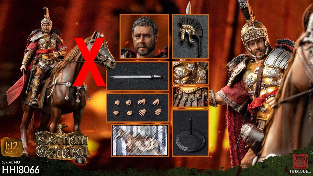 HH model Imperial Legion Roman General 1:12 Scale Figure [HY 