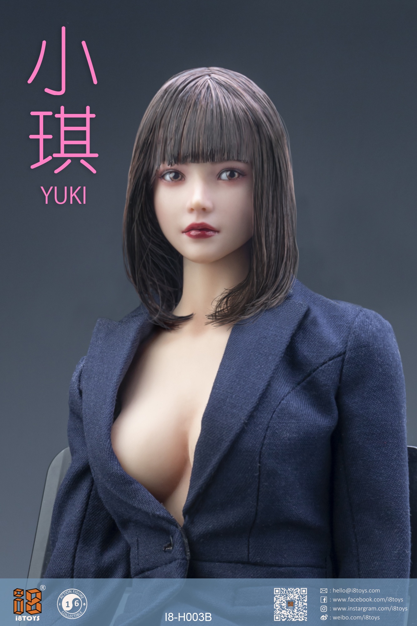 i8TOYS 1/6 Female Head Yuki [i8-H003B] - EKIA Hobbies