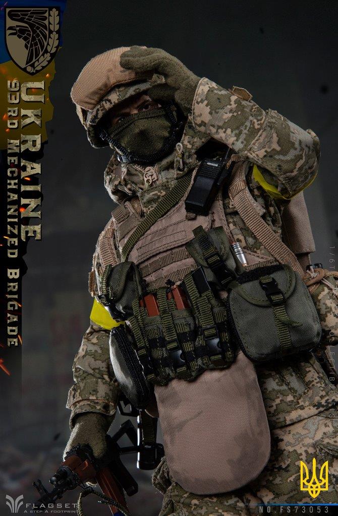 その他 FLAGSET 1/6 Ukraine 93rd Mechanized FLAGSET - (SFG) United States Army Special Forces Group