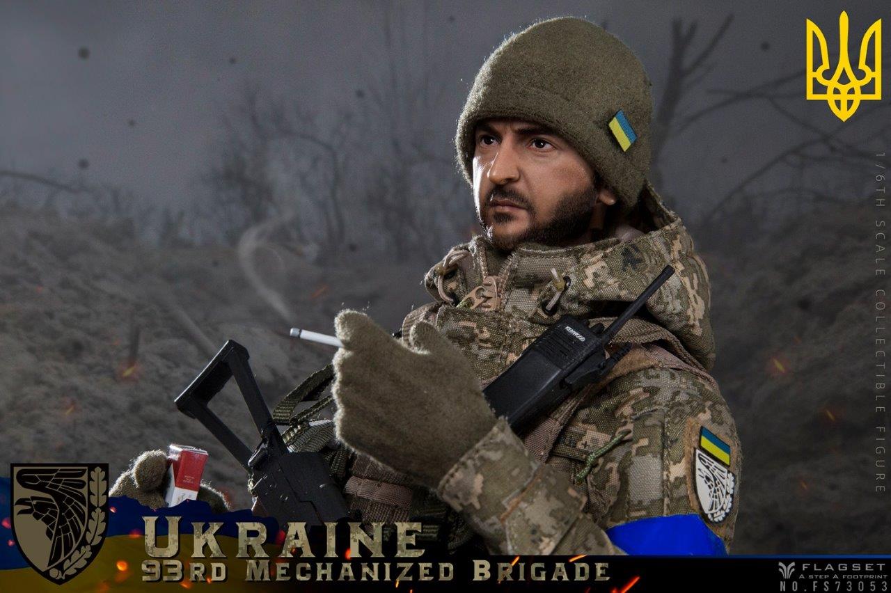 その他 FLAGSET 1/6 Ukraine 93rd Mechanized FLAGSET - (SFG) United States Army Special Forces Group