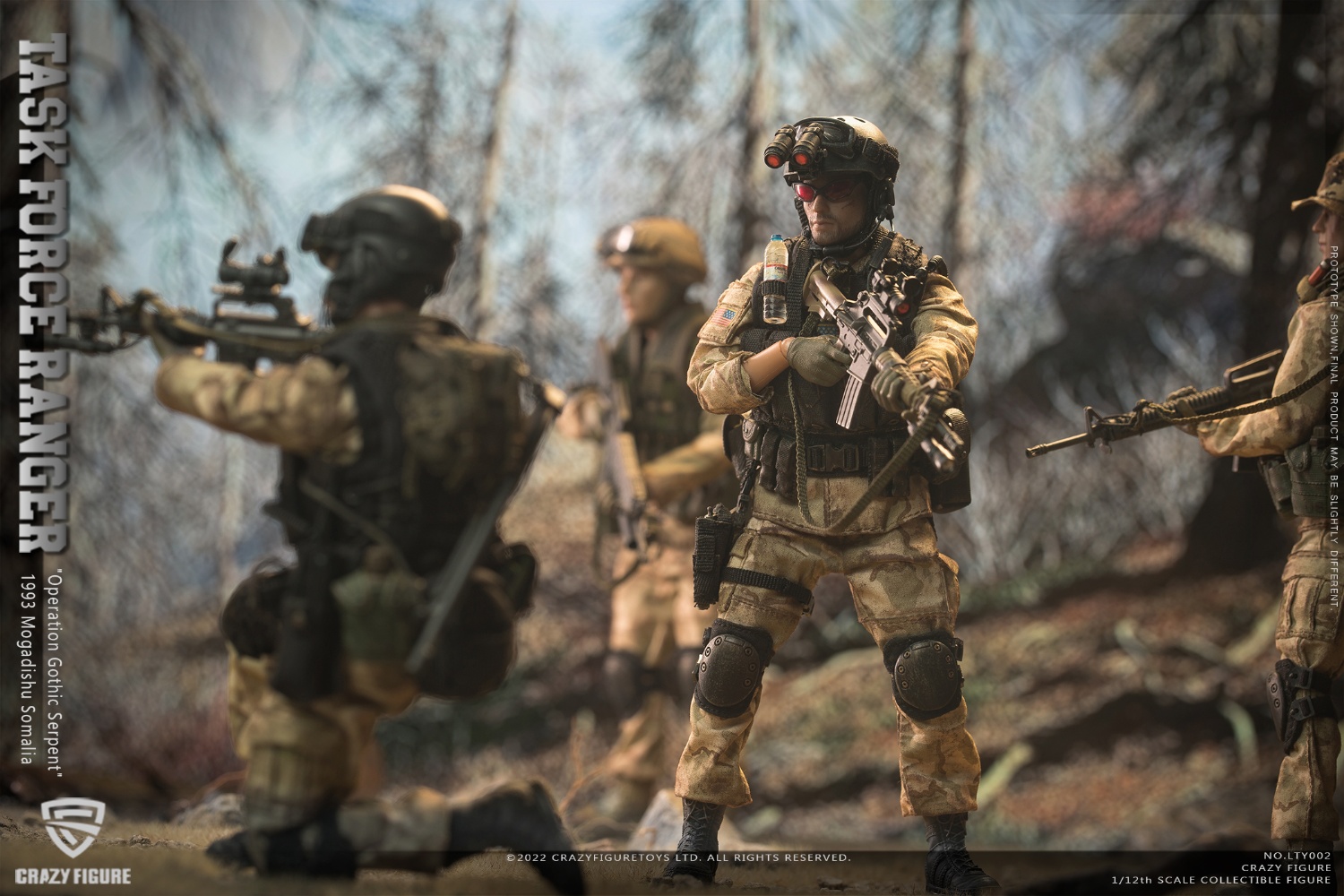 1:12 Crazy Figure US Military 75th Rangers & Delta Special Force 