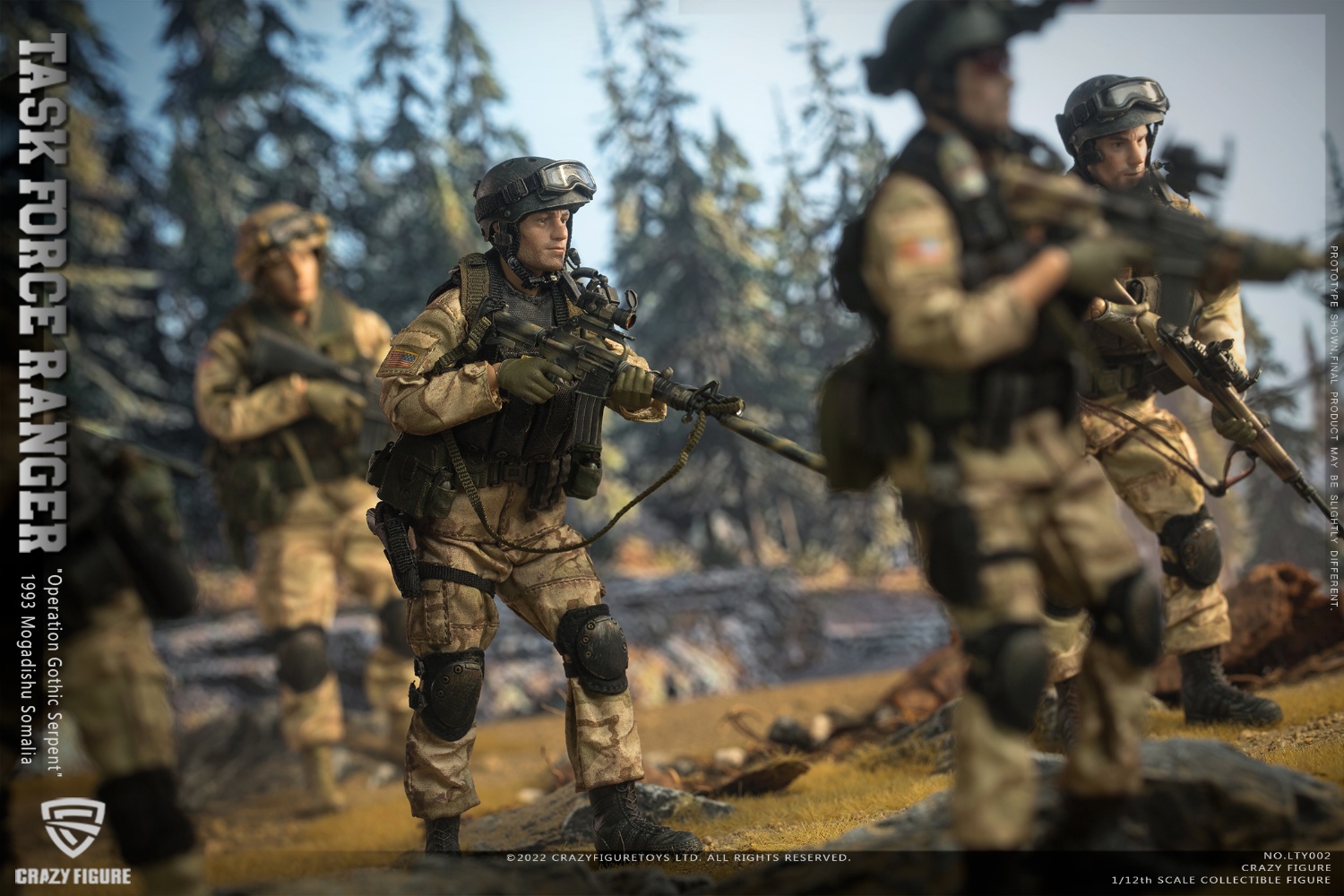 1:12 Crazy Figure US Military 75th Rangers & Delta Special Force