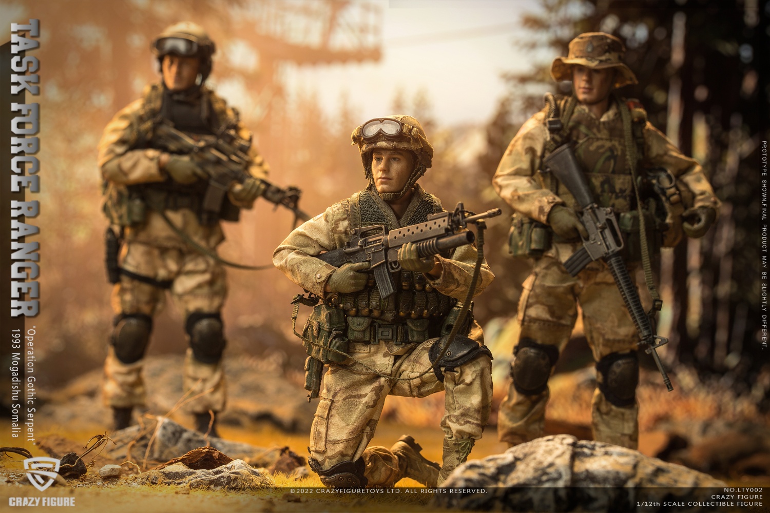 1:12 Crazy Figure US Military 75th Rangers & Delta Special Force