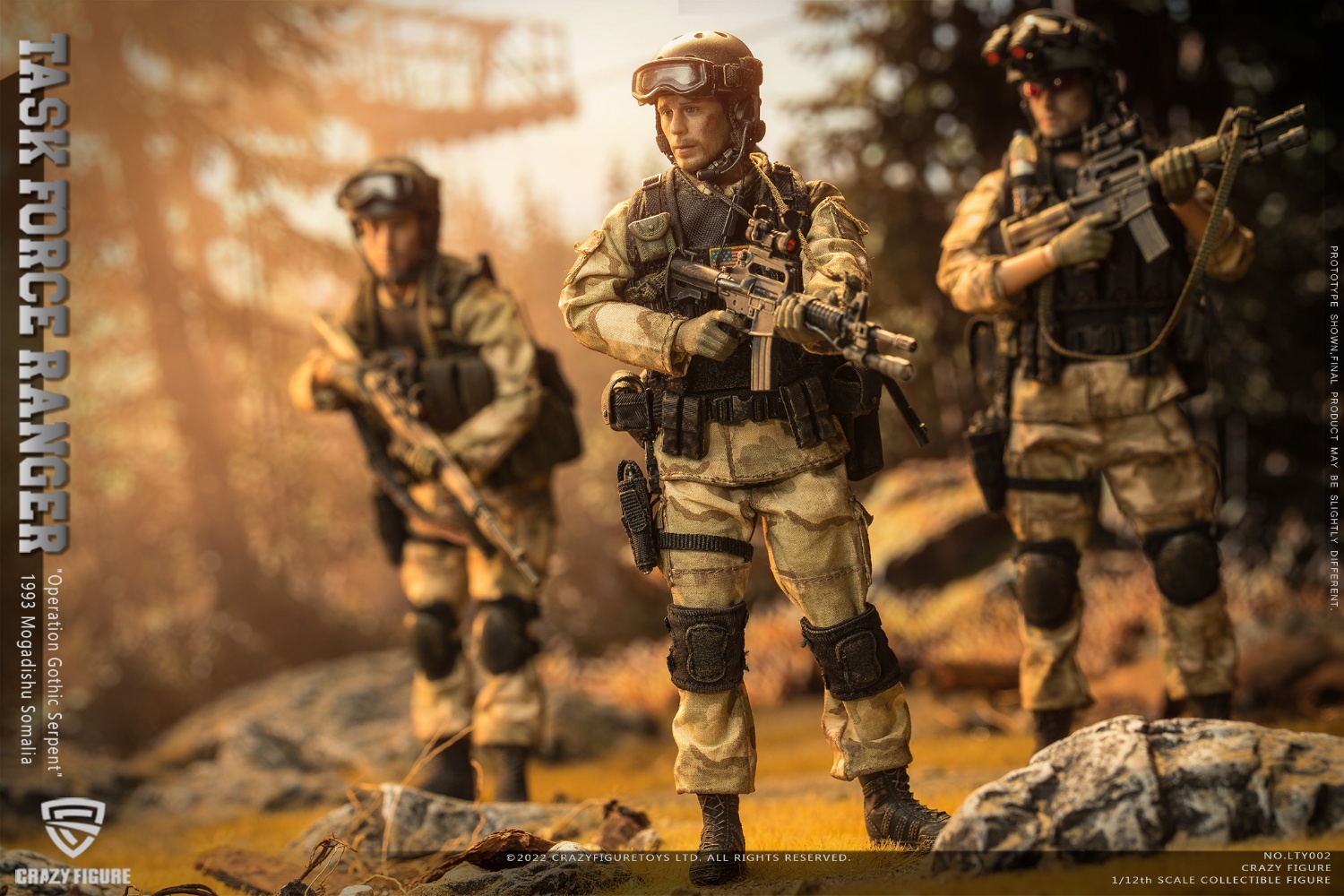 1:12 Crazy Figure US Military 75th Rangers & Delta Special Force